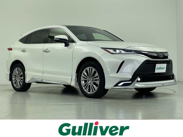 トヨタ ハリアー Z 愛知県 2022(令4)年 1.3万km ホワイトパールクリスタルシャイン ワンオーナー/トヨタセーフティセンス/モデリスタエアロパーツ/純正ナビ　ＢＴ／フルセグ/レーダークルーズコントロール/アラウンドビューモニター/調光パノラマルーフ/デジタルインナーミラー/JBL/ブラインドスポットモニター/ハーフレザー/パワーシート/パワーバックドア/コーナーセンサー/前後ドライブレコーダー/ビルトインETC/純正フロアマット/純正アルミホイール/ステアリングスイッチ/LEDオートライト/アイドリングストップ