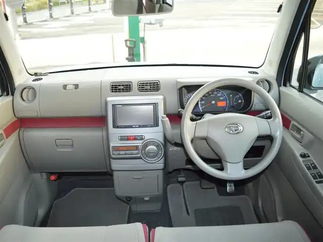 ダイハツ ムーヴ コンテ X 栃木県 2009(平21)年 6.2万km ミストブルーマイカメタリック 純正ナビ/【ワンセグ/AM/FM/CD/DVD】/D席パワーシート/純正マット/LEDヘッドライト/ウィンカーミラー/ドアバイザー/新車保証書/取扱説明書