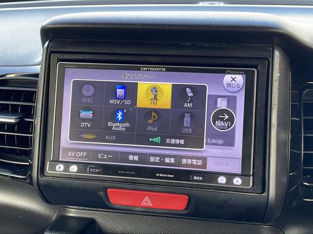 ホンダ Ｎ ＢＯＸ カスタム G SSパッケージ 東京都 2014(平26)年 8.5万km プレミアムホワイトパール 新車時保証書　	/取扱説明書　/シティーブレーキ/社外ナビ/フルセグTV【AVIC-MRZ099】	/SD/CD/DVD/SDREC/BT	/バックカメラ　ETC	/両側パワースライドドア	/HIDライト/Egプッシュスタート/ ストップボタン	/スマートキー	/社外１４インチアルミ