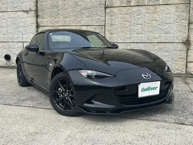 マツダ ロードスター ＲＦ VS 長崎県 2020(令2)年 2.4万km ジェットブラックマイカ 純正コネクトナビ/（CD/DVD/BT/フルセグ）/バックカメラ/衝突軽減システム/レーンアシスト/ブラインドスポットモニター/クルーズコントロール/ETC/レザーシート/シートヒーター/パドルシフト/オートライト/ステアリングスイッチ/バックソナー/純正16インチAW/F/Rエアロ/USB/AUX