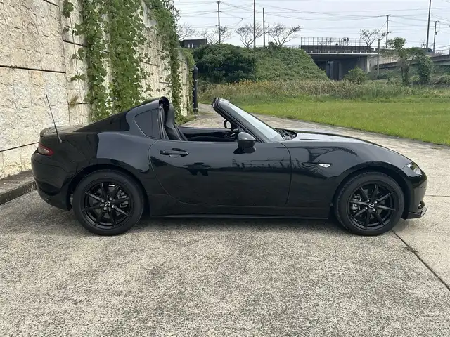 マツダ ロードスター ＲＦ VS 長崎県 2020(令2)年 2.4万km ジェットブラックマイカ 純正コネクトナビ/（CD/DVD/BT/フルセグ）/バックカメラ/衝突軽減システム/レーンアシスト/ブラインドスポットモニター/クルーズコントロール/ETC/レザーシート/シートヒーター/パドルシフト/オートライト/ステアリングスイッチ/バックソナー/純正16インチAW/F/Rエアロ/USB/AUX