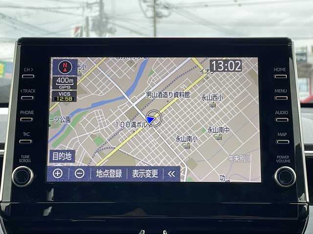 トヨタ カローラ クロス ハイブリッド Z 道北・旭川 2022(令4)年 2.4万km ダークブルーマイカM ・禁煙車/・４WD/・純正ディスプレイオーディオナビ/BT/USB/・パノラミックビューモニター/・ハンズフリーパワーバックドア/・オートライト/・オートマチックハイビーム/・ハーフレザーシート/・プリクラッシュブレーキ/・レーダークルーズコントロール/・レーンキープアシスト/・前席シートヒーター/・パワーシート/・LEDヘッドライト/フォグランプ/・ミラーヒーター/・革巻きステアリング/・ステアリングスイッチ/・ETC/・純正ゴムマット/・ウィンカーミラー/・１００V電源
