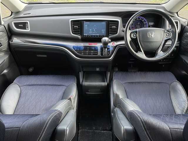 ホンダ オデッセイ アブソルート 20thアニバーサリー 新潟県 2014(平26)年 7.4万km プレミアムヴィーナスブラックP 4WD/純正8インチインターナビ(VXM-155VFEi)/CD/DVD/BT/フルセグテレビ/ミュージックサーバー/バックカメラ/ETC/フリップダウンモニター/ドライブレコーダー/クルーズコントロール/両側パワースライドドア/半革シート/運転席パワーシート/ステアリングスイッチ/スマートキー/プッシュスタート/LEDヘッドライト/オートライト/フォグランプ/社外18インチアルミホイール