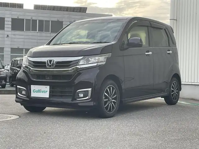 ホンダ Ｎ ＷＧＮ カスタム G Lパッケージ 富山県 2016(平28)年 3.4万km プレミアムベルベットパープル・パール 純正ナビ／/フルセグＴＶ／/ＤＶＤ再生／/スマートキー／/プッシュスタートエンジン／/ハーフレザーシート／/クルーズコントロール／/ＨＩＤオートライト／/ＬＥＤフォグライト／