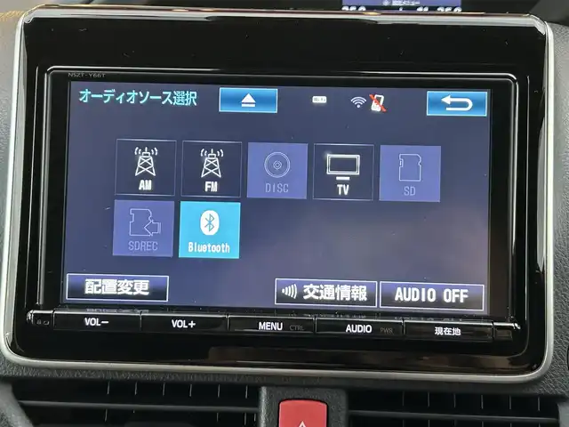 トヨタ エスクァイア Gi プレミアムパッケージ 栃木県 2018(平30)年 2.2万km ブラック トヨタセーフティセンス/モデリスタエアロ/純正9インチナビ/フルセグTV/DVD/Bluetooth/MSV/バックカメラ/ETC/両側パワースライドドア/ブラウンハーフレザーシート/シートヒーター/ステアリングリモコン/ステアリングヒーター/クルーズコントロール/LEDヘッドライト/オートハイビーム/シートバックテーブル/ロールサンシェード/スマートキー