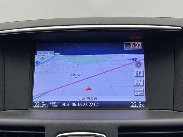 日産 フーガ 370GT FOUR 栃木県 2014(平26)年 3.7万km ブリリアントシルバー ４WD/純正メモリナビ/(CD/フルセグTV/AUX)/バックカメラ/前後コーナーセンサー/ビルトインETC/パワーシート/メモリーシート/禁煙車/オートライト/HIDヘッドライト/横滑り防止装置/フォグランプ/スマートキー/プッシュスタート/ステアリングスイッチ/革巻きステアリング/電動格納ミラー/純正１８インチアルミホイール/純正フロアマット