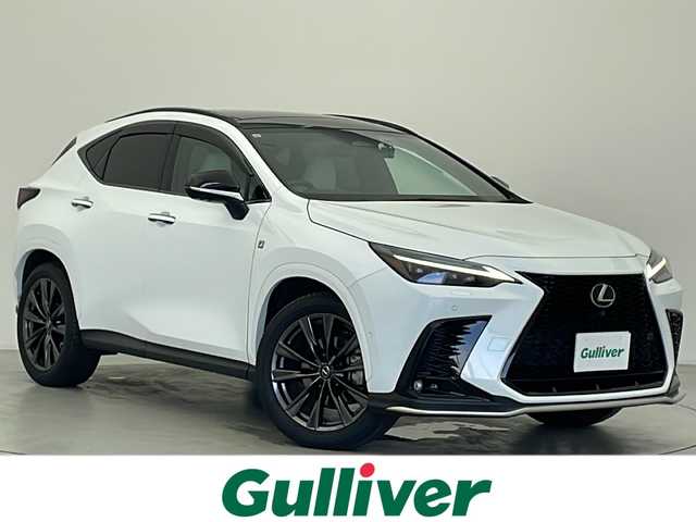 レクサス ＮＸ 350h Fスポーツ 宮城県 2021(令3)年 4.8万km ホワイトノーヴァガラスフレーク 純正ナビ(CD/DVD/BT/フルセグTV/Miracast)　/パノラマルーフ　/パワーバックドア/レーダークルーズコントロール　/全方位モニター　/レーンキーピングアシスト/プリクラッシュブレーキ/オートハイビーム　/オートライト/LEDライト/前後コーナーセンサー　/パワーシート　/シートヒーター　/エアシート/レザーシート/シートメモリー/ＥＴＣ２．０/デジタルインナーミラー/プッシュスタート/スマートキー/純正アルミホイール/サイドバイザー/前後ドライブレコーダー/純正フロアマット