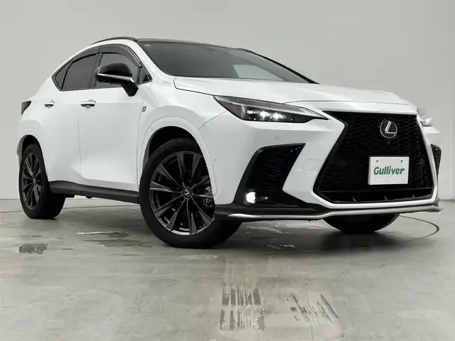 レクサス ＮＸ 350h Fスポーツ 三重県 2021(令3)年 4.8万km ホワイトノーヴァガラスフレーク 禁煙車/純正ナビ(CD/DVD/BT/フルセグTV/Miracast)　/パノラマルーフ　/パワーバックドア/レーダークルーズコントロール　/全方位モニター　/レーンキーピングアシスト/プリクラッシュブレーキ/オートハイビーム　/オートライト/LEDライト/前後コーナーセンサー　/パワーシート　/シートヒーター　/エアシート/レザーシート/シートメモリー/ＥＴＣ２．０/デジタルインナーミラー/プッシュスタート/スマートキー/純正アルミホイール/サイドバイザー/前後ドライブレコーダー/純正フロアマット