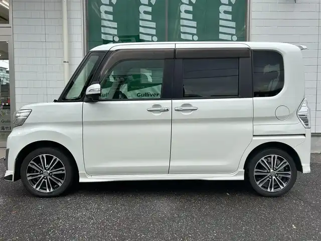 ダイハツ タント カスタム RS SA 新潟県 2014(平26)年 19.1万km パールホワイトⅢ ワンオーナー/メモリナビ/フルセグテレビ/バックカメラ/ウィンカーミラー/ドアバイザー/プッシュスタート/両側パワースライドドア/純正フロアマット/純正ホイール/ウィンカーミラー/電動格納ミラー