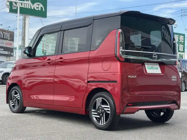 日産 ルークス ハイウェイスター X 徳島県 2024(令6)年 0.6万km スパークリングレッド/ブラック エマージェンシーブレーキシステム/９型ナビゲーション　/（フルセグ/CD/DVD/HDMI)/全方位モニター　/ナビ連動ドライブレコーダー　/ＥＴＣ　/ＬＥＤヘッドライト　/フォグ　/ヘッドライトレベリング/アイドリングストップ　/両側パワースライドドア　/ハンズフリードア　/ウィンカーミラー/カーテンエアバック　/プッシュスタート/スマートキー/ステアリングリモコン/サイドバイザー/リヤワイパー