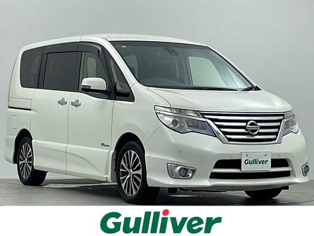 日産 セレナ HWS S HV Vセレ +SeftyⅡ 大阪府 2016(平28)年 4.9万km ブリリアントホワイトパール 純正9インチナビ/・AM/FM/・フルセグTV/・CD/DVD/・Bluetooth/・AUX/純正フリップダウンモニター/アラウンドビューモニター/両側パワースライドドア/ETC/クルーズコントロール/LEDヘッドライト/前後コーナーセンサー/オートライト