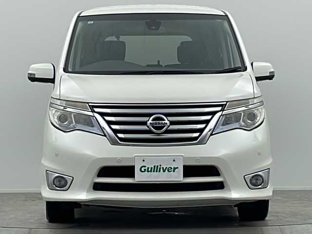 日産 セレナ HWS S HV Vセレ +SeftyⅡ 大阪府 2016(平28)年 4.9万km ブリリアントホワイトパール 純正9インチナビ/・AM/FM/・フルセグTV/・CD/DVD/・Bluetooth/・AUX/純正フリップダウンモニター/アラウンドビューモニター/両側パワースライドドア/ETC/クルーズコントロール/LEDヘッドライト/前後コーナーセンサー/オートライト