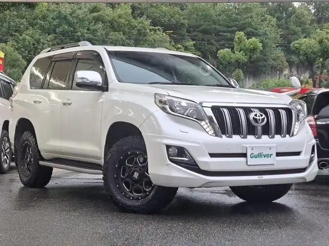 トヨタ ランドクルーザー プラド TX Lパッケージ・G－フロンティア 大阪府 2016(平28)年 8.9万km ホワイトパールクリスタルシャイン /禁煙車//ワンオーナー//MODELLISTAエアロ（フロント・リア）//サンルーフ/ルーフレール//LEDヘッドライト//ディーラー純正SDナビ/NSZT-W66T//Bluetooth/CD/DVD/SD/フルTV//バックカメラ//クルーズコントロール//前後コーナーセンサー//ビルトインETC//社外17インチアルミホイール/XTREME-J//茶革シート//前席パワーシート/シートヒーター//純正フロアマット//取説・保証書