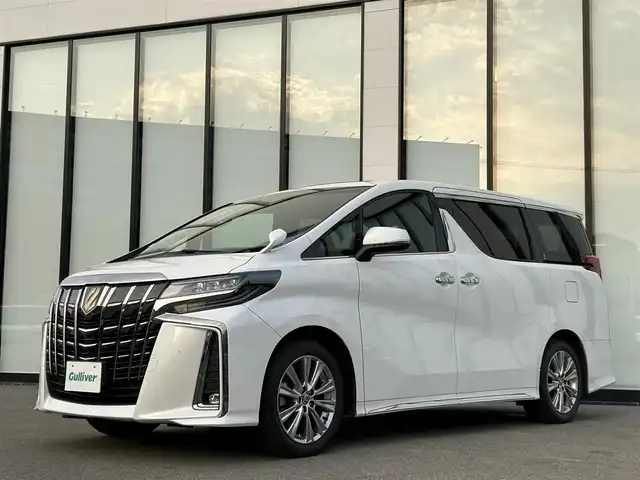 トヨタ アルファード S タイプゴールド 大阪府 2021(令3)年 3.9万km ホワイトパールクリスタルシャイン ワンオーナー　/純正９インチナビ　/   フルセグＴＶ/CD/DVD/Bluetooth/USB　/バックモニター　/フリップダウンモニター　/ツインムーンルーフ/トヨタセーフティセンス/コーナーセンサー　　/両側パワースライドドア　/電動リアゲート　/オットマン/純正18インチアルミホイール　/ビルトインＥＴＣ2.0/三眼ＬＥＤ/取扱説明書/保証書/記録簿