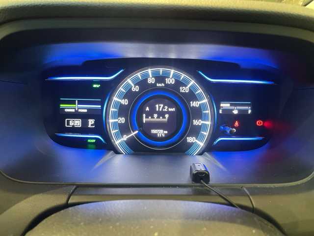 ホンダ オデッセイ ハイブリッド 福島県 2016(平28)年 15.1万km ホワイトオーキッドパール ワンオーナー車/純正SDナビ/〇フルセグTV/〇Bt/〇FM＆AM/〇SD/〇DISC（CD＆DVD）/〇リアモニタHDMI/バックカメラ/純正ETC/オートライト/ステアリングボタン/追従クルーズコントロール/純正フリップダウンモニター/リモコン/パワーシート（D席）/シートヒーター（D＋N席）/両面パワースライドドア/社外夏タイヤ4本積載（225/40R19）