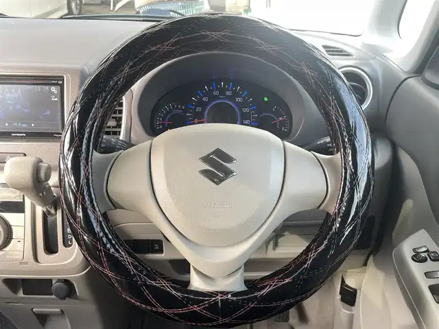 スズキ スペーシア X 宮崎県 2015(平27)年 9.9万km 黒 社外ディスプレイオーディオ/　AM FM CD DVD/パワースライドドア/ドライブレコーダー/アイドリングストップ/プッシュスタート/スマートキー/オートエアコン/ヘッドライトレベライザー/ABS/横滑り防止装置/ドアバイザー