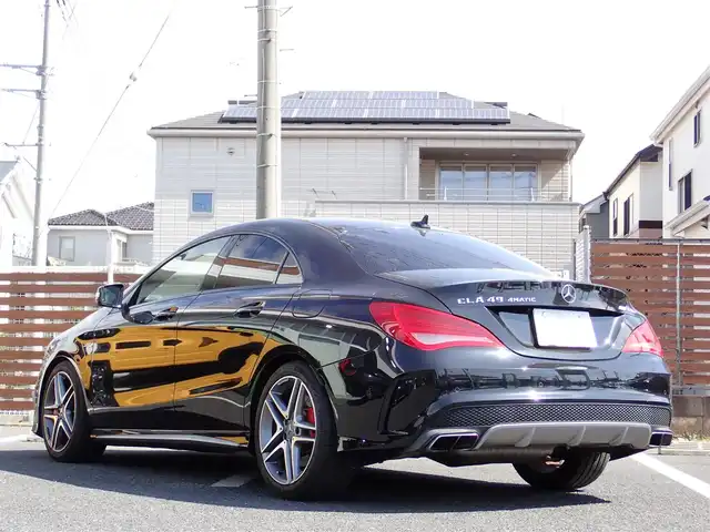 メルセデス・ベンツ ＣＬＡ４５ 4マチック 千葉県 2014(平26)年 8.7万km 黒 AMGブレーキキャリパー/AMG18インチAW/AMGパフォーマンスエクゾースト/黒革シート/前席パワーシート/シートヒーター/Bluetooth/ETC車載器/バックカメラ/ドライブレコーダー/レーダー探知機/AMGフロアマット/ガラスルーフ/ウィンカーミラー/クルーズコントロール/ステアリングスイッチ/取扱説明書/保証書