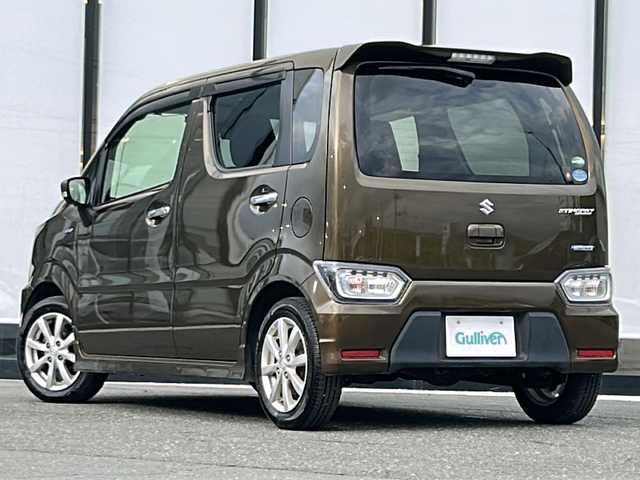 スズキ ワゴンＲ スティングレー HYBRID X 山形県 2017(平29)年 11万km ブレイブカーキP ４WD/社外ナビKENWOOD/（AM/FM/CD/DVD/フルセグ/Bluetooth）/ステアリングスイッチ/クルーズコントロール/オートマチックハイビーム/レーンキープアシスト/電動格納ミラー/前席シートヒーター/ETC/横滑り防止装置/フォグランプ/ドアバイザー/社外14インチAWスタッドレスタイヤ車載（6mm）
