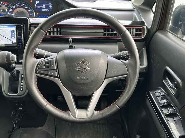 スズキ ワゴンＲ スティングレー HYBRID X 山形県 2017(平29)年 11万km ブレイブカーキP ４WD/社外ナビKENWOOD/（AM/FM/CD/DVD/フルセグ/Bluetooth）/ステアリングスイッチ/クルーズコントロール/オートマチックハイビーム/レーンキープアシスト/電動格納ミラー/前席シートヒーター/ETC/横滑り防止装置/フォグランプ/ドアバイザー/社外14インチAWスタッドレスタイヤ車載（6mm）