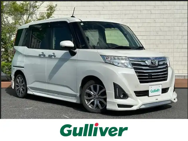 トヨタ ルーミー カスタムG－T 茨城県 2018(平30)年 3.5万km パールホワイトⅢ 純正ナビ/‐BT/CD/TV/純正ＡＷ　/クルーズコントロール　/フロントエアロパーツ　/バックカメラ　/両側パワースライドドア　/スマートキー　/アイドリングストップ　/ＬＥＤライト /パワーステアリング /パワーウィンドウ