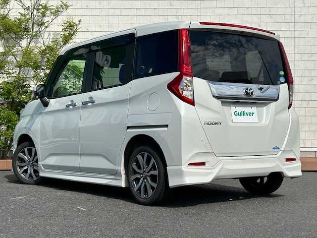 トヨタ ルーミー カスタムG－T 茨城県 2018(平30)年 3.5万km パールホワイトⅢ 純正ナビ/‐BT/CD/TV/純正ＡＷ　/クルーズコントロール　/フロントエアロパーツ　/バックカメラ　/両側パワースライドドア　/スマートキー　/アイドリングストップ　/ＬＥＤライト /パワーステアリング /パワーウィンドウ