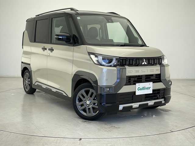 三菱 デリカミニ T プレミアム 千葉県 2025(令7)年 0.1千km アイボリーⅡ マイパイロット/衝突軽減ブレーキ/レーンキープアシスト/前後コーナーセンサー/ヒルディセントコントロール/両側パワースライドドア/パドルシフト/オートライトハイビーム/デジタルインナーミラー/純正ディスプレイオーディオ/ステアリングスイッチ/ステアリングヒーター/ハーフレザーシート/LEDヘッドライト/電動パーキングブレーキ/ブレーキホールド