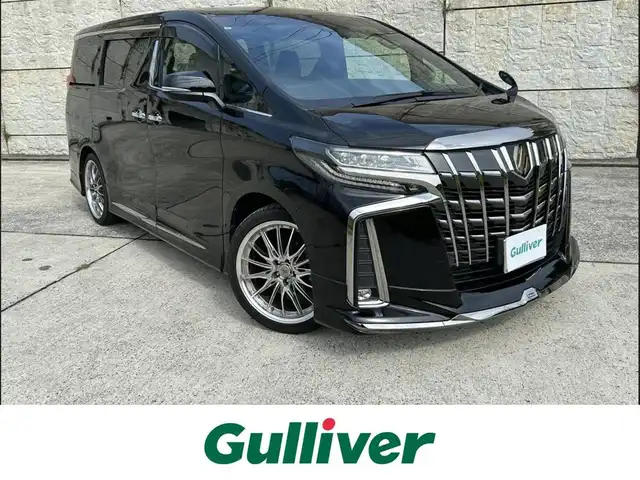 トヨタ アルファード S タイプゴールド 長崎県 2021(令3)年 3.2万km ブラック モデリスタエアロ（F/S/R下）/純正ナビ/（CD/DVD/BT/フルセグ）/バックカメラ/フリップダウンモニター/衝突軽減システム/レーンアシスト/コーナーセンサー/レーダークルーズ/ETC/両側パワースライドドア/パワーバックドア/社外20インチAW/前後ドライブレコーダー