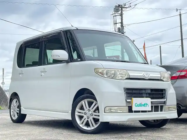 ダイハツ タント カスタム Vセレクションターボ 千葉県 2009(平21)年 10.6万km パールホワイトⅢ 社外SDナビ(CN-S300WD)/・AM/FM/CD/DVD/BT/フルセグTV/ETC/パワースライドドア/スペアキー/取扱説明書