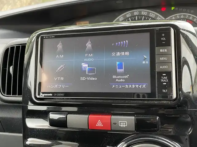 ダイハツ タント カスタム Vセレクションターボ 千葉県 2009(平21)年 10.6万km パールホワイトⅢ 社外SDナビ(CN-S300WD)/・AM/FM/CD/DVD/BT/フルセグTV/ETC/パワースライドドア/スペアキー/取扱説明書