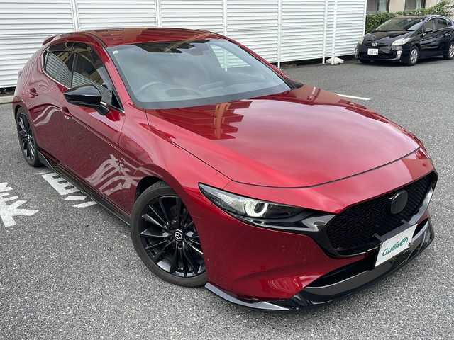マツダ マツダ３ファストバック 20S バーガンディセレクション 広島県 2020(令2)年 4.5万km ソウルレッドクリスタルM /登録時走行距離/　　　　　　　44953キロ/i-stop/純正ナビ/全方位モニター/地デジ/赤革シート/シートヒーター/クルーズコントロール/BOSEサウンドシステム/HUD/ETC/新車時整備手帳/　　【保証書】/取扱説明書/