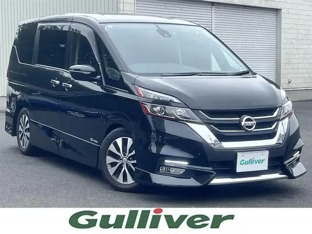 日産 セレナ ハイウェイスター G 島根県 2016(平28)年 5.4万km ダイヤモンドブラック 社外９インチナビ/（Bluetoothオーディオ/フルセグ／ＣＤ／ＳＤ／ＤＶＤ）/バックカメラ/ミラー型前後ドラレコ　/ビルトインＥＴＣ　/クルーズコントロール/ＬＥＤヘッドライト/両側パワースライドドア/純正フロアマット　/スマートキー/プッシュスタート　/アイドリングストップ/ウインカーミラー/後席サンシェード/後席プライバシーガラス