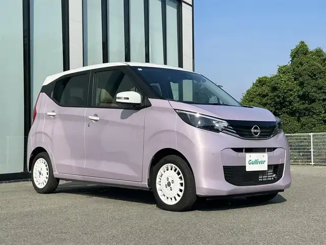 日産 デイズ ボレロ 大阪府 2024(令6)年 0.5万km パープル オーディオ/   ＣＤ/ＡＵＸ/全方位モニター/衝突軽減ブレーキ/車線逸脱防止支援システム/コーナーセンサー/アイドリングストップ/ステアリングスイッチ/ハーフレザーシート/純正フロアマット/プッシュスタート/スマートキー/ＬＥＤライト/禁煙車