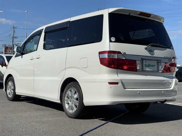 トヨタ アルファード Ｖ AX L－ED サイドリフトアップ 徳島県 2005(平17)年 11.9万km ホワイトパールマイカ サンルーフ/純正ナビ/（BT/CD/DVD/SD/フルセグTV）/バックカメラ/両側パワースライドドア/オートライト/ステアリングスイッチ/プッシュスタート/リモコンキー/スペアキー1本/後部コーナーセンサー/純正16インチアルミホイール