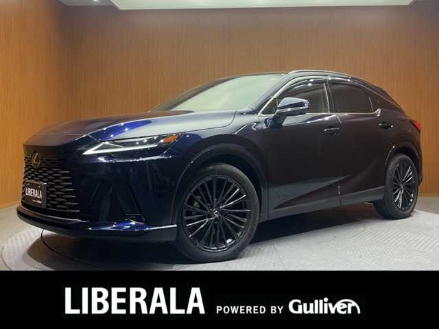 レクサス ＲＸ 450h+ バージョンL 千葉県 2023(令5)年 1万km 紺 パノラマSR　/半革シート　/ACC　/HUD　/ナビ　TV　360°Bluetooth接続　/シートヒーター　ベンチレーション　/デジタルインナーミラー　/パーキングサポート　/3眼LEDヘッドライト　/衝突軽減B　/BSM　/LKA　/ドラレコ　/ETC