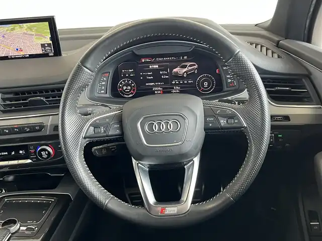 アウディ Ｑ７ 45TFSIクワトロアダプティブエアサスペンション 山形県 2020(令2)年 2.5万km グレー Sラインパッケージ/7シーターパッケージ/4ゾーンデラックスオートマチックエアコンディショナー/シートヒーター（フロント/リヤ/純正ナビ/360°カメラ/フルセグTV/アダプティブクルーズコントロール/ドライブレコーダー/ブラインドスポットモニター/レーンキープアシスト/レインセンサー/パドルシフト