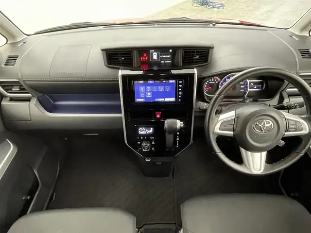 トヨタ ルーミー カスタムG 群馬県 2019(令1)年 3.5万km ブラックマイカ/マゼンダベリーメタリック 禁煙車　純正７インチナビ　トヨタセーフティセンスクルーズコントロール　ドライブレコーダー　Ｂカメラ　両側パワースライドドア　アイドリングストップ　ＬＥＤヘッドライト　ビルトインＥＴＣ　プッシュスタート