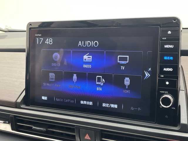 ホンダ オデッセイ ハイブリッド e:HEVアブソルート EX 宮崎県 2021(令3)年 4.4万km プレミアムスパークルブラックパール Honda SENSING/〇衝突軽減ブレーキ/〇誤発進抑制機能(前方・後方)/〇近距離衝突軽減ブレーキ/〇急アクセル抑制機能/〇路外逸脱抑制機能/〇歩行者事故低減ステアリング/〇車線維持支援システム/〇標識認識機能/〇先行車発進お知らせ機能/〇渋滞追従機能付きアダプティブクルーズコントロール/〇ブラインドスポットインフォメーション/〇コーナーセンサー/〇後退出庫サポート/純正10インチSDナビ/フルセグTV/CD/DVD/Bluetooth/マルチビューカメラシステム/純正11.6インチ後席フリップダウンモニター（VM-185EN）/両側パワースライドドア/ハーフレザーシート/パワーシート/シートヒーター/ハンズフリーアクセスパワーテールゲート/LEDヘッドライト/ビルトインETC2.0/純正18インチAW/スマートキー×2/保証書/取扱説明書