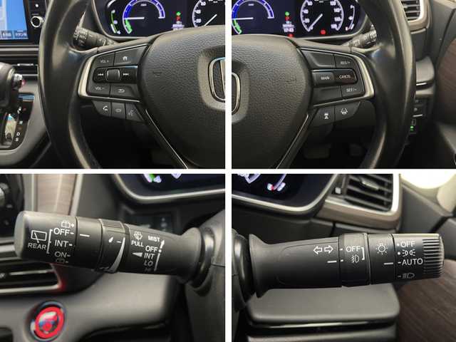 ホンダ オデッセイ ハイブリッド e:HEVアブソルート EX 宮崎県 2021(令3)年 4.4万km プレミアムスパークルブラックパール Honda SENSING/〇衝突軽減ブレーキ/〇誤発進抑制機能(前方・後方)/〇近距離衝突軽減ブレーキ/〇急アクセル抑制機能/〇路外逸脱抑制機能/〇歩行者事故低減ステアリング/〇車線維持支援システム/〇標識認識機能/〇先行車発進お知らせ機能/〇渋滞追従機能付きアダプティブクルーズコントロール/〇ブラインドスポットインフォメーション/〇コーナーセンサー/〇後退出庫サポート/純正10インチSDナビ/フルセグTV/CD/DVD/Bluetooth/マルチビューカメラシステム/純正11.6インチ後席フリップダウンモニター（VM-185EN）/両側パワースライドドア/ハーフレザーシート/パワーシート/シートヒーター/ハンズフリーアクセスパワーテールゲート/LEDヘッドライト/ビルトインETC2.0/純正18インチAW/スマートキー×2/保証書/取扱説明書