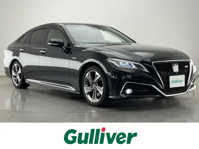 トヨタ クラウン ハイブリッド RS アドバンス 愛知県 2018(平30)年 6.4万km プレシャスブラックパール 純正ナビ　フルセグＴＶ　ＢＴ　全方位カメラ　ハーフレザー　シートヒーター　純正前後ドラレコ　ワイヤレス充電　パーキングアシスト　トヨタセーフティセンス　衝突軽減　追従クルコン　ＢＳＭ　ＬＥＤライト　コーナーセンサー　フォグランプ　パドルシフト　禁煙車
