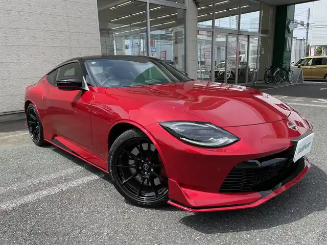 日産 フェアレディ Ｚ ニスモ 埼玉県 2024(令6)年 0.1万km 赤Ⅱ ワンオーナー/外部検査済み/登録時走行723km/V6ツインターボ/カラー/・カーマインレッド/ツートンルーフ/・カラーコード/XJT/純正ナビ/TV/BT/純正3連メーター/パドルシフト/専用エアロバンパー/専用RECAROハーフレザーシート/専用19インチアルミホイール/BOSEサウンドシステム/レーダークルーズコントロール/FRコーナーセンサー/ドレイブレコーダー/ETC/スマートキー/スペアキー/新車保証書/取扱説明書