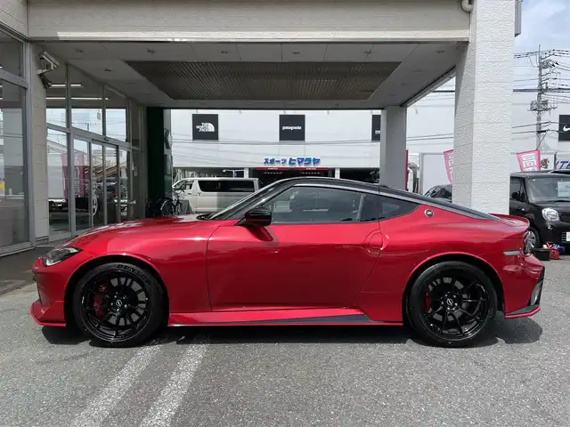 日産 フェアレディ Ｚ ニスモ 埼玉県 2024(令6)年 0.1万km 赤Ⅱ ワンオーナー/外部検査済み/登録時走行723km/V6ツインターボ/カラー/・カーマインレッド/ツートンルーフ/・カラーコード/XJT/純正ナビ/TV/BT/純正3連メーター/パドルシフト/専用エアロバンパー/専用RECAROハーフレザーシート/専用19インチアルミホイール/BOSEサウンドシステム/レーダークルーズコントロール/FRコーナーセンサー/ドレイブレコーダー/ETC/スマートキー/スペアキー/新車保証書/取扱説明書