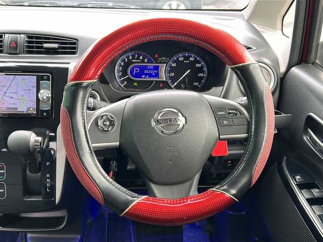 日産 デイズ ハイウェイスターG ターボ 茨城県 2019(平31)年 6.3万km スパークリングレッドM ワンオーナー/社外メモリナビゲーション/CD/DVD/Bluetooth/フルセグTV/アラウンドビューモニター/横滑り防止装置/レーンキープアシスト/衝突被害軽減ブレーキ/クルーズコントロール/コーナーセンサー/プッシュスタート/スマートキー/純正15インチAW/オートライト/オートマチックハイビーム/LEDヘッドライト/レザー調シートカバー/保証書、取扱説明書