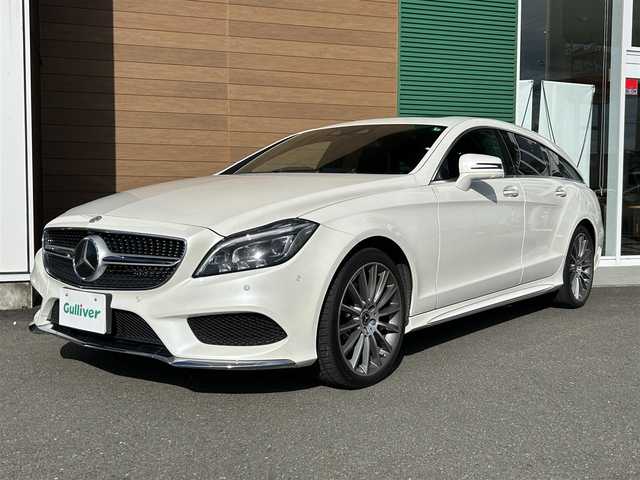 メルセデス・ベンツ ＣＬＳ２２０ｄ SブレイクAMGライン　 静岡県 2017(平29)年 3.7万km ダイヤモンドホワイト 純正ナビ（ワンセグTV/BT/CD）/サンルーフ/黒革レザーシート/パワーバックドア/アダプティブクルーズコントロール/ビルトインＥＴＣ/パドルシフト/Ｄ＋Ｎ席シートヒーター/Ｄ＋Ｎ席パワーシート/D＋N席メモリーシート/アクティブエマージェンシーストップアシスト/アクティブレーンチェンジアシスト/純正アルミホイール(19インチ)/保障証/取扱説明書