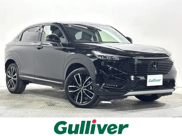 ホンダ ヴェゼル ハイブリッド e:HEV Z 大阪府 2022(令4)年 0.5万km クリスタルブラックパール ホンダセンシング 純正ナビTV Bカメラ ETC ハーフレザー シート＆ハンドルヒーター 電動リアゲート 衝突軽減 レーダーC BSM クリアランスソナー 置き型充電 前後ドラレコ