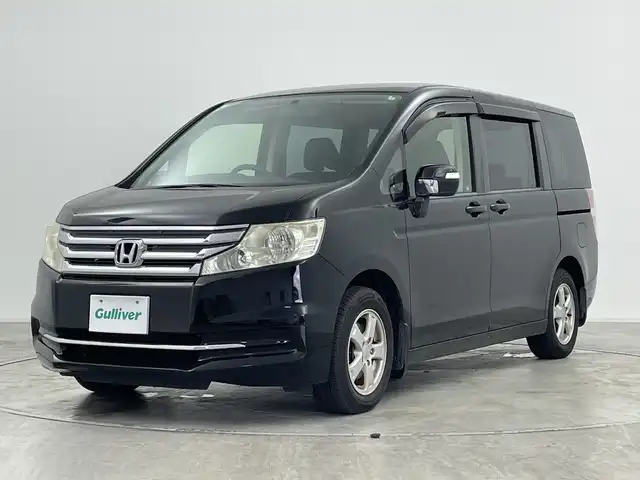 ホンダ ステップワゴン G インターナビEセレクション 群馬県 2012(平24)年 7.5万km クリスタルブラックパール 純正７インチナビ　ワンセグＴＶ　バックカメラ　後席モニター　ＥＴＣ　クルーズコンコントロール　両側パワースライドドア　純正ＨＩＤバーナー　オートライト　社外１５インチアルミホイール　純正フロアマット