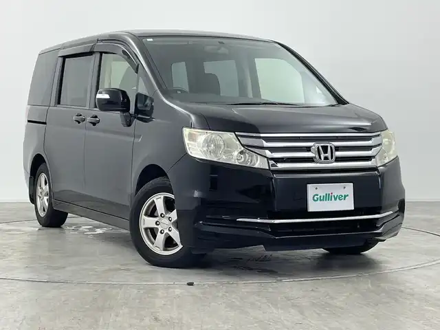 ホンダ ステップワゴン G インターナビEセレクション 群馬県 2012(平24)年 7.5万km クリスタルブラックパール 純正７インチナビ　ワンセグＴＶ　バックカメラ　後席モニター　ＥＴＣ　クルーズコンコントロール　両側パワースライドドア　純正ＨＩＤバーナー　オートライト　社外１５インチアルミホイール　純正フロアマット