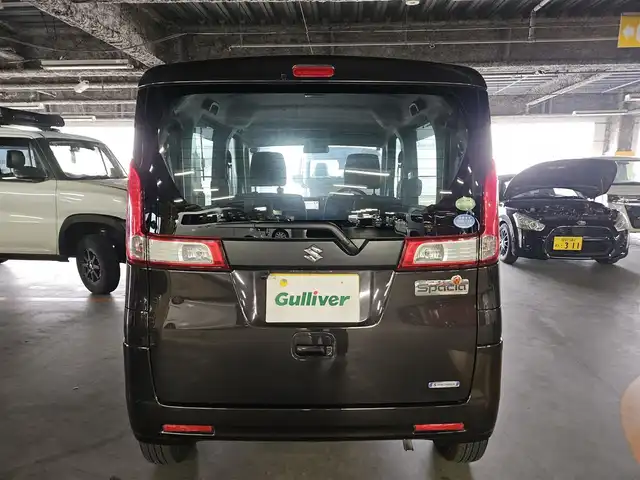 スズキ スペーシア G 愛媛県 2017(平29)年 2.8万km アーバンブラウンパールメタリック カロッツェリアナビ/ワンセグTV/バックカメラ/オートエアコン/ベンチシート/フルフラットシート/運転席シートヒーター/スマートキー/プッシュエンジンスタート/禁煙車