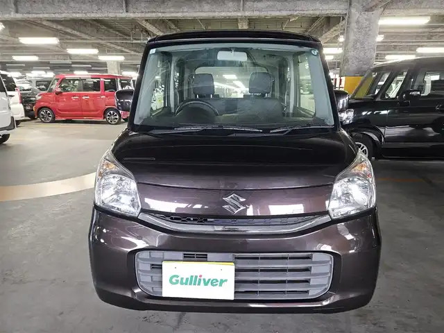 スズキ スペーシア G 愛媛県 2017(平29)年 2.8万km アーバンブラウンパールメタリック カロッツェリアナビ/ワンセグTV/バックカメラ/オートエアコン/ベンチシート/フルフラットシート/運転席シートヒーター/スマートキー/プッシュエンジンスタート/禁煙車