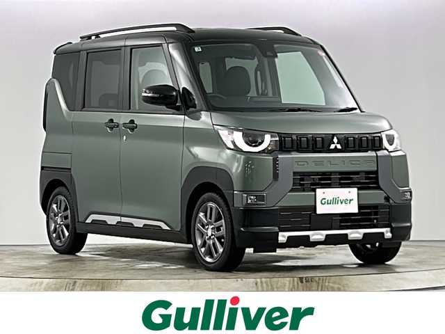 三菱 デリカミニ T プレミアム 愛知県 2025(令7)年 0.1万km未満 緑Ⅱ 届け出済み未使用車/ターボ/純正9型ディスプレイオーディオ/（AM/FM/HDMI/Bluetooth）/全方位カメラ/衝突軽減ブレーキ/マイパイロット/レーンキープアシスト/オートマチックハイビーム/クリアランスソナー/追従式クルーズコントロール/デジタルインナーミラー/両側パワースライドドア/シートヒーター/ステアリングヒーター/ダウンヒルアシスト/LEDヘッドライト/スマートキー/プッシュスタート/パドルシフト/アイドリングストップ