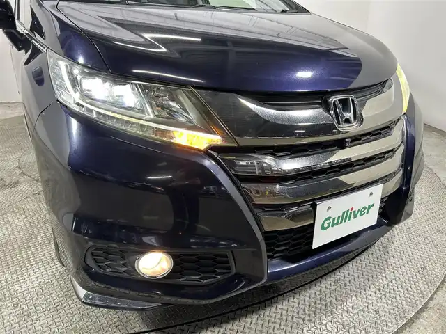 ホンダ オデッセイ アブソルート EX 大阪府 2014(平26)年 5.7万km プレミアムヴィーナスブラックP 純正ナビ(フルセグ/DVD再生/Bluetooth) 360カメラ ETC 両側パワースライドドア クルコン BSM ハーフレザー パワーシート オットマン パドルシフト オートライト HDMI